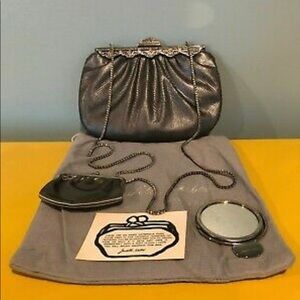 Judith Leiber, Gray/Silver Snake Skin Clutch
